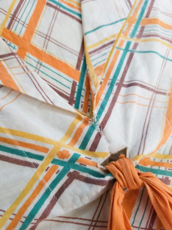 1920s/30s Plaid Cotton Beach Pajama Top - image 5
