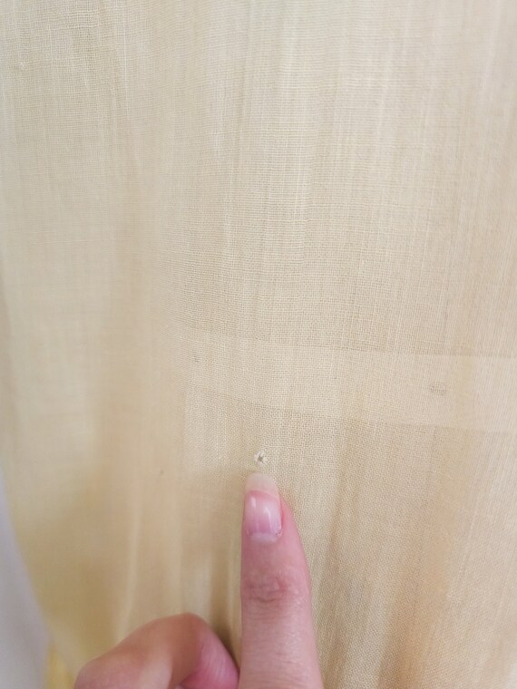 1920s Lemon Yellow Gauze Day Dress Gem