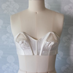 1950s Boned Silk Strapless Bra Size 32 A