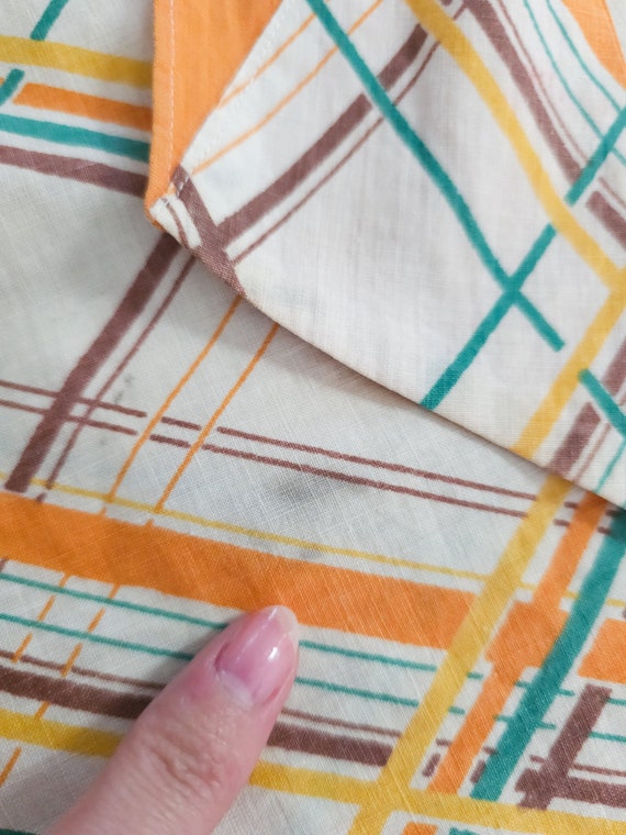 1920s/30s Plaid Cotton Beach Pajama Top - image 4