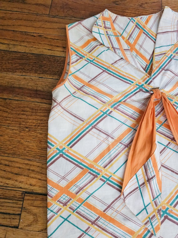 1920s/30s Plaid Cotton Beach Pajama Top - image 2