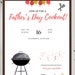 Fathers Day Cookout Invitation, BBQ Template, Editable - Etsy