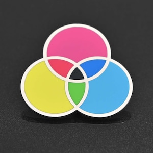 Color Theory Enamel Pin for Artists: Subtractive Color Mixing Enamel Pin