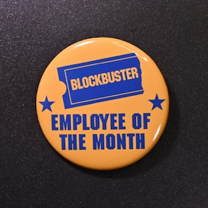 Retro Blockbuster Employee Pin - Nostalgic Movie Lover Gift