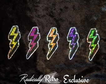 1980s Prismatic Lightning Bolt Sticker