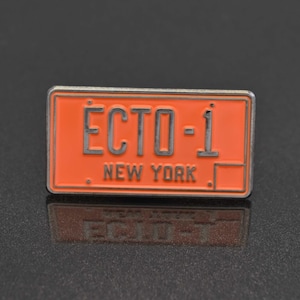 ECTO-1 License Plate Enamel Pin