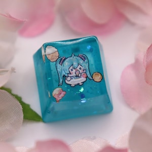 Hatsune Miku Handmade Keycap | Anime Keycap | Mechanical Keyboard Keycaps | Escape Keycap