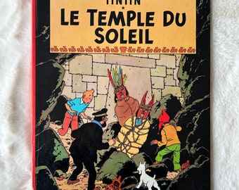 Les Aventures de Tintin: Le Temple du Soleil von Hergé, Erstausgabe, Hardcover-Comic, veröffentlicht 1949