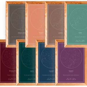 REGALO MAPPA STELLARE / Stampa digitale personalizzata speciale per data anniversario cielo poster stampa costellazione mappa stellare personalizzata notte ci siamo incontrati matrimonio