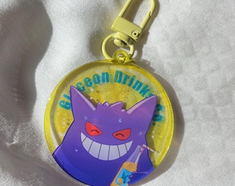 Poke Acrylic Charm keychain pendant Lemon Soda