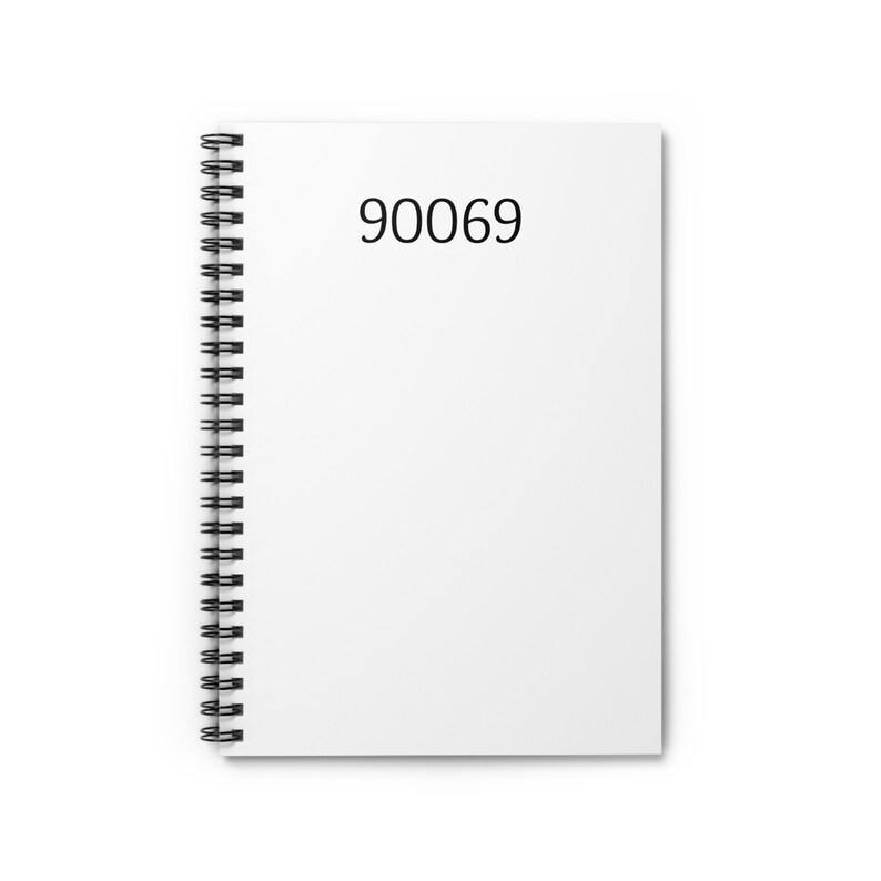 The 90069 West Hollywood Zip Code Pride Spiral Notebook Ruled Line Etsy
