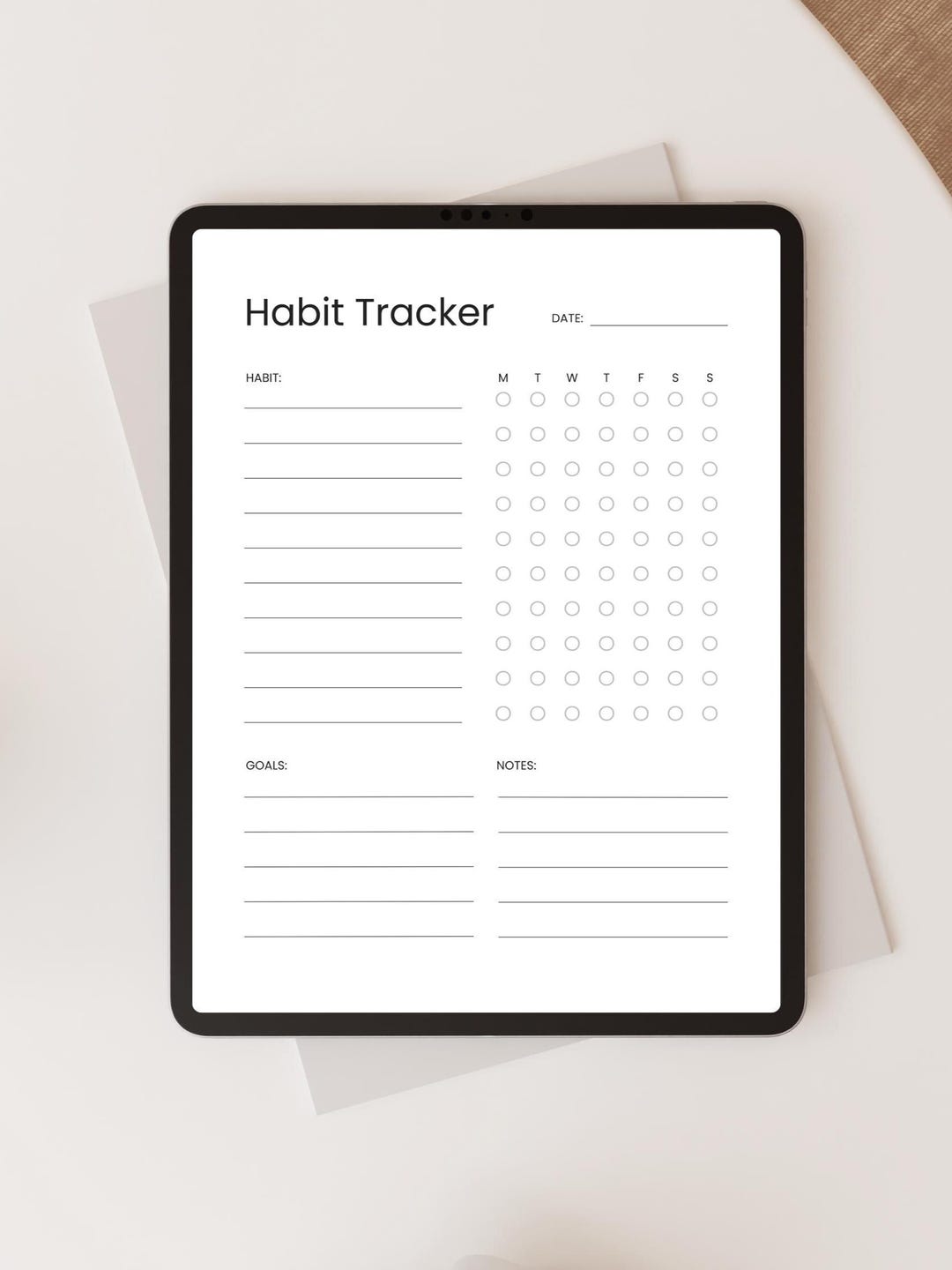 Printable Habit Tracker Weekly Routine Planner PDF Goal Setting Page ...