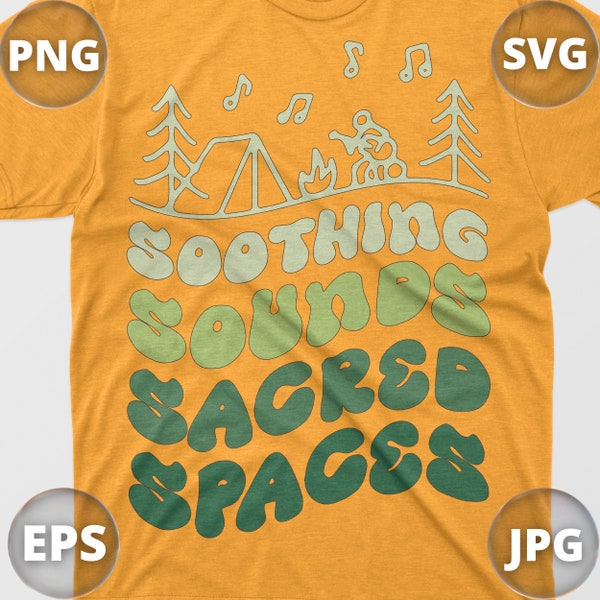 SVG-PNG | Soothing Sounds Spaces | Sound Camping | Cricut Cut File