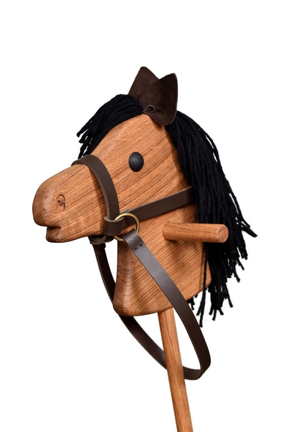 Steckenpferd Holz Hobby Horsing Eiche Holzpferd Gaudium Lignorium Eiche Ahorn Kiefer