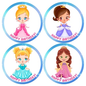 Prinzessin Cupcake Topper, druckbare Prinzessin Cupcake Topper, druckbare Cupcake Topper, Prinzessin Geburtstag Dekorationen, Prinzessin Themen Dekor