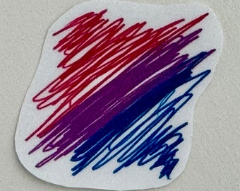 Handmade Vinyl Bisexual Flag Pride Sticker