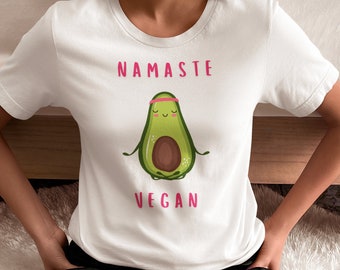 Yoga Avocado Namaste Meditation Fruit Distressed T-Shirt Yoga Avocado Namaste Meditation Fruit Distressed T-Shirt