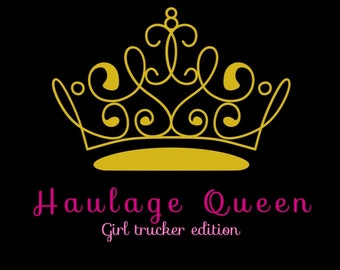 Haulage queen girl trucker hoodie