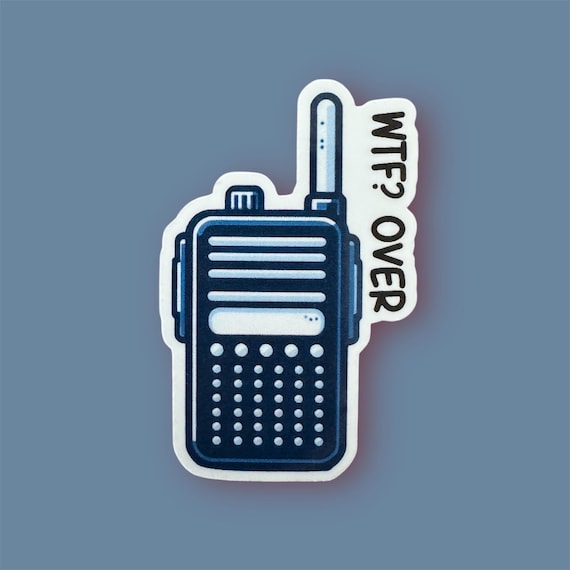 WTF over and more, law enforcement sticker: for your laptop, water bottle, notebook