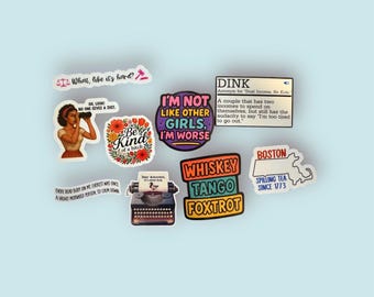 Mystery Sticker Grab Bag – Sarcastic, Retro & Themed Stickers