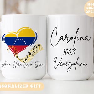 Custom Venezuelan Flag Coffee Mug Venezuela Flag Heart Mug Gift For Venezuelan People Custom Name Venezuela Mug Venezuela Cup Gift Vzla Mug