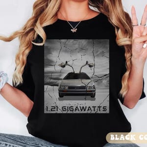 Back to the Future DeLorean T-Shirt: 80s Retro Movie Car Graphic