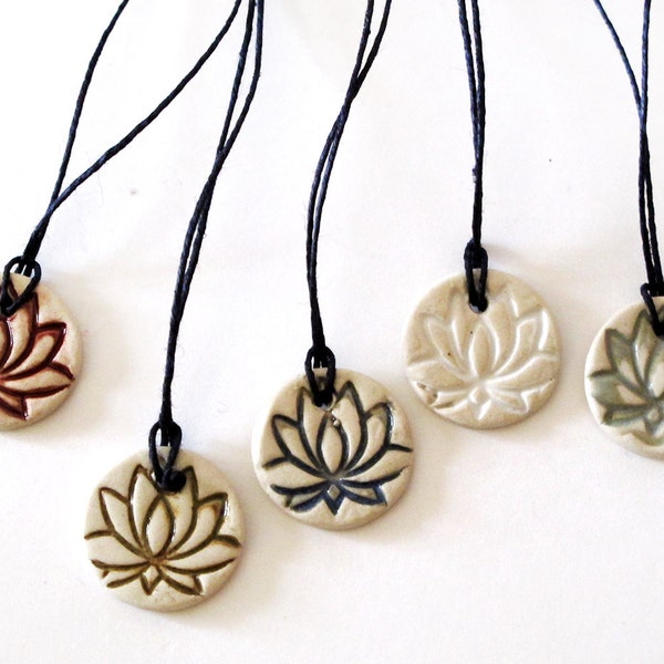 NEW Ceramic Lotus Flower Charms