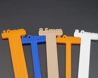 3D Printed T-Spacers - 2mm-10mm - Book Binding & Box Making Craft Alignment Tool