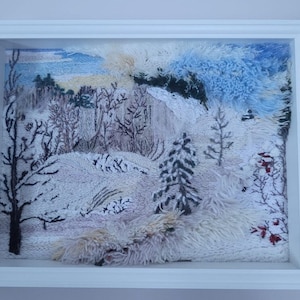 Embroided art &quot;Winter&quot;