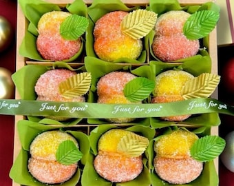 Peach Butter Cookies, Caramel condensed milk Filling, Homemade Gift (6 and 12 pieces), Father’s day
