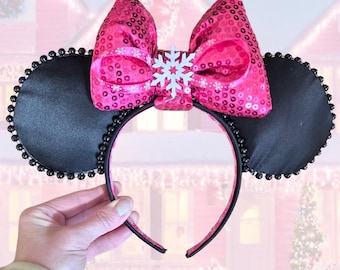 Magenta Mistletoe Ears