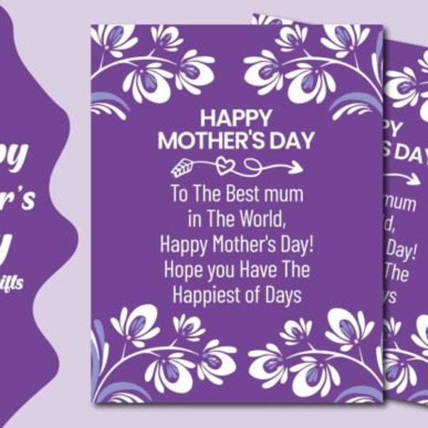 Elegant Handmade Happy Mother's Day Cards Bundle Floral Greeting Cards Set Collection Gifts for Mom Mother's Day Gifts Pack