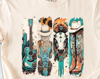 Comfort Colors® Western Cowgirl Shirt, Western Shirt, Halloween Shirt, Country Girl Tee, Cowgirl Shirt, Country Concert T-Shirt, Cowboy Tee