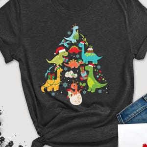 Dinosaur Christmas Shirt, Paleontology Shirt, Dinosaur Clothing Dino Shirt, Holiday Dinosaur Gift, T Rex, Dinosaur Clothes, Dinosaur Lover