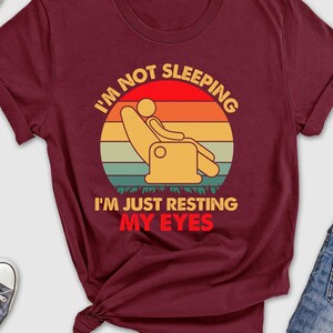 Just Resting My Eyes Shirt, Grandpa & Father Shirt, Funny Grandpa Tee, Father&#39;s Day Gift, Nap Champ Shirt, I&#39;m Not Sleeping Shirt, Dad Shirt