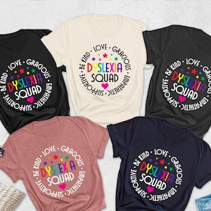 Dyslexia Squad Shirt, Dyslexia Specialist Shirt, Dyslexia Awareness Shirt, Dyslexia Therapist Shirt, Dyslexia Shirt, Reading Teacher Shirts