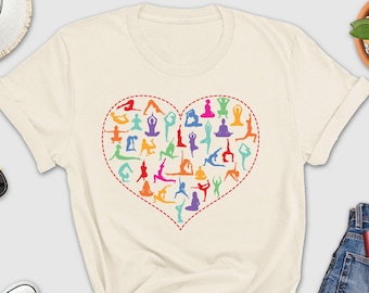 Yoga Lover Shirt, Yoga Teacher Shirt, Yoga Heart Shirt, Women Yoga Shirt, Meditation Shirt, Namaste Shirt, Spiritual Shirt, Yoga Mom Shirt