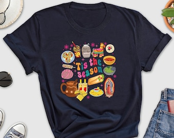 Tis The Season Mexican Christmas Shirt, Mexican Vibes Shirt, Funny Mexican Girl Tee, Spanish Merry Christmas Shirt, Mexican Party Shirt, Mom