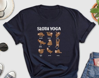 Sloth Yoga Shirt, Meditation Sloth Shirt, Yoga Lover, Lazy Animal Yoga Shirt, Meditating Sloth Shirt, Humorous Yoga Shirt, Sloth Yogi Shirt