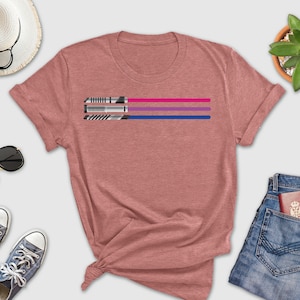 Subtle Bisexual Shirt, LGBTQ, Bisexual Women Shirt, Lightsaber Subtle Bisexual Shirt, Subtle Pride Shirt, Subtle Bi Pride, Transgender Shirt