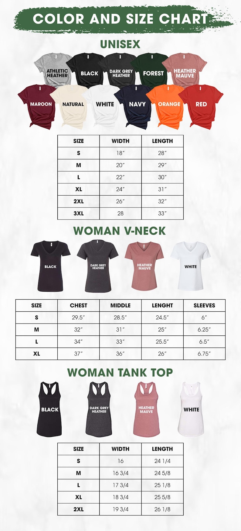 a poster with different types of shirts on it