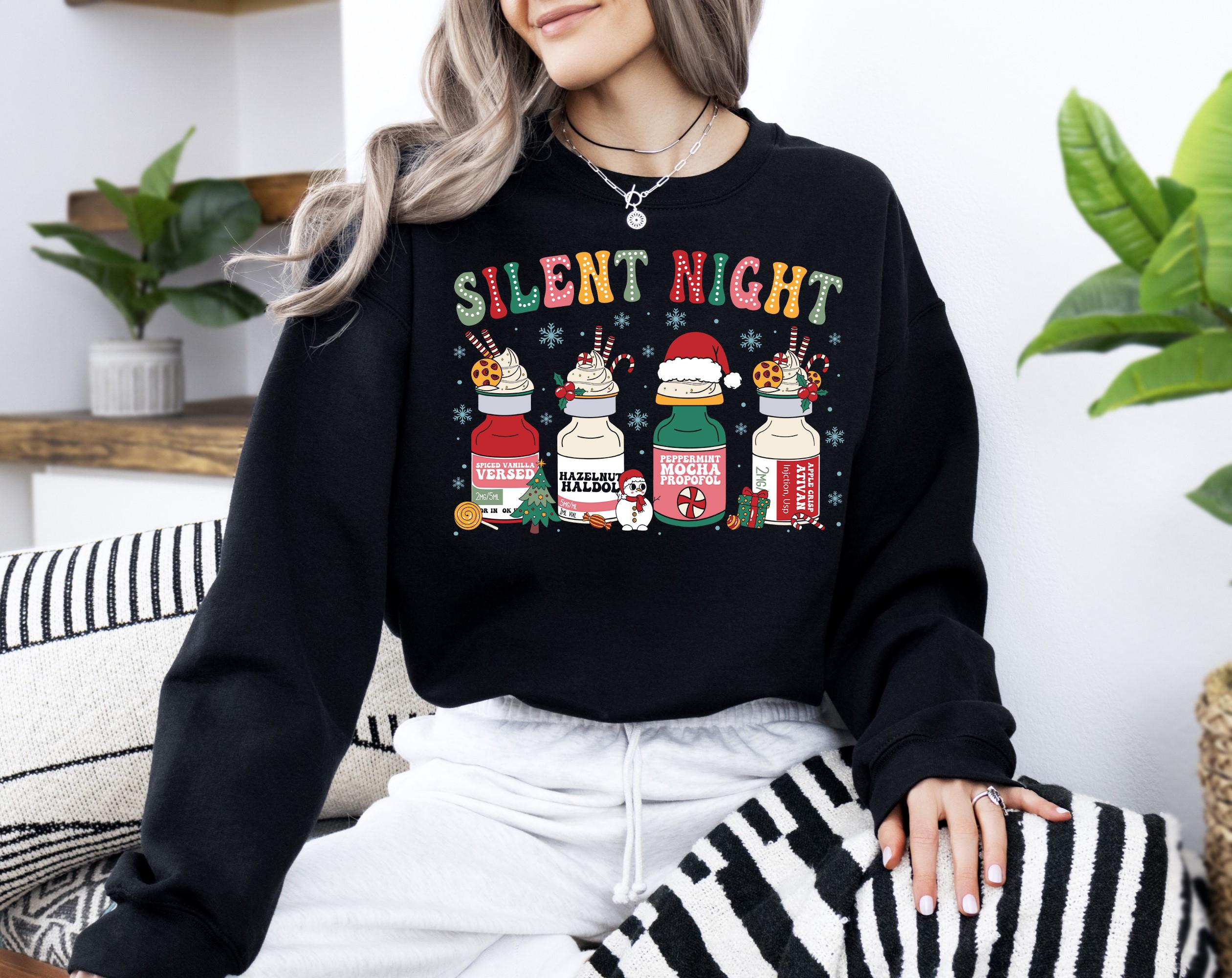 Nurse Silent Night Sweatshirt Christmas - Etsy