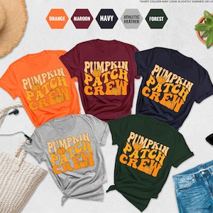 Pumpkin Patch Crew Shirt, Toddler, Kids, Family fall shirt,Autumn Graphic Tee,Pumpkin Patch Outfit, Family Matching Tee,Fall Outfit for Baby