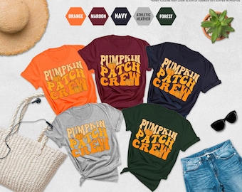 Pumpkin Patch Crew Shirt, Toddler, Kids, Family fall shirt,Autumn Graphic Tee,Pumpkin Patch Outfit, Family Matching Tee,Fall Outfit for Baby