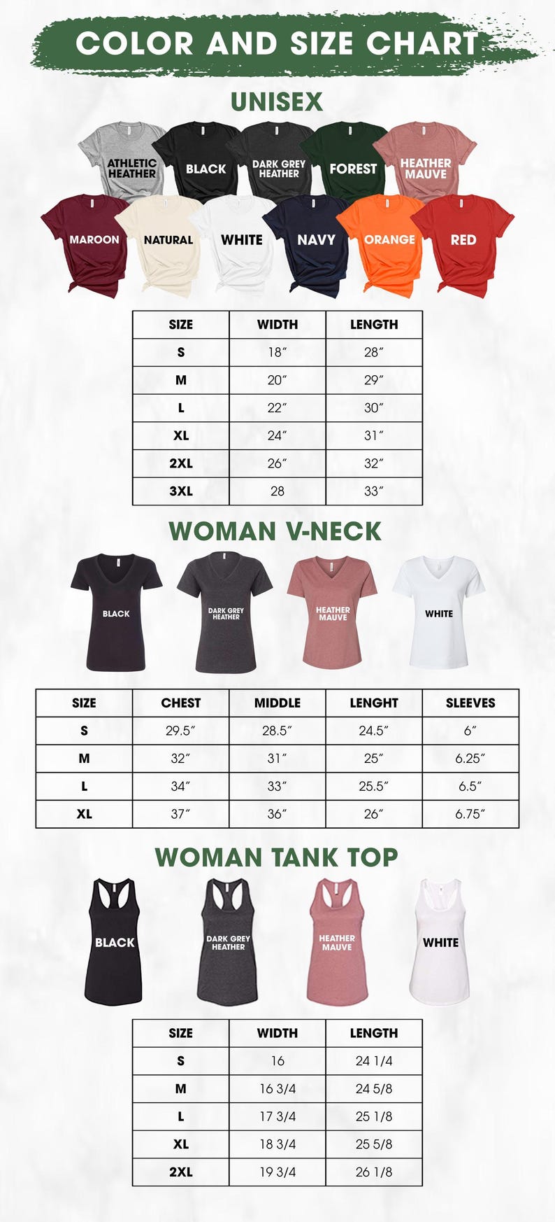 a poster with different types of shirts on it