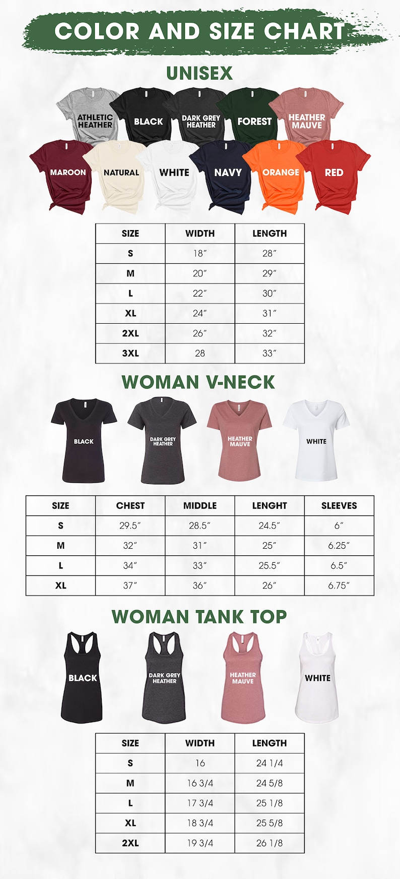 a poster with different types of shirts on it