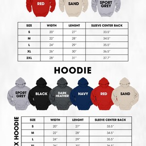 a poster with different types of sweatshirts on it