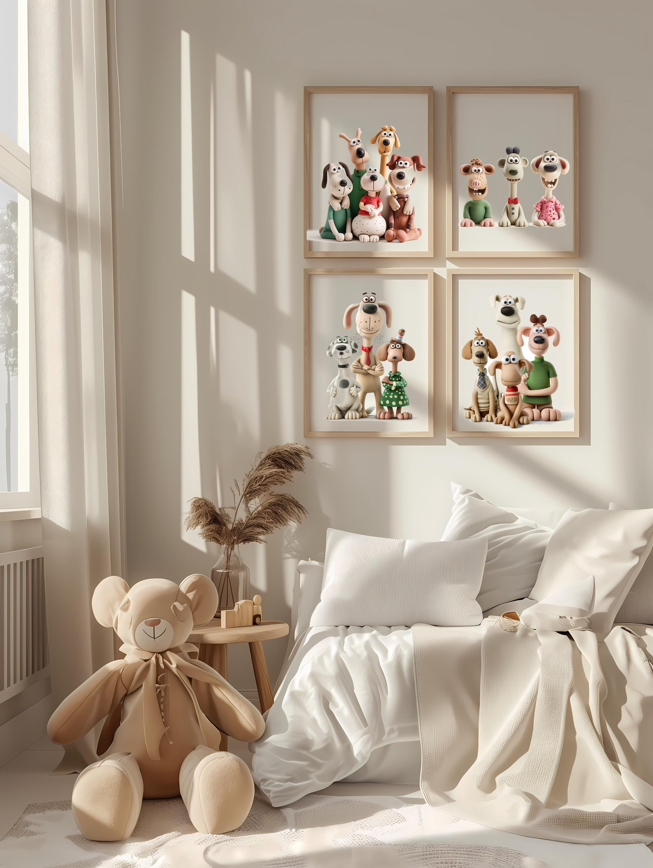 Wallace and gromit poster - Etsy 日本