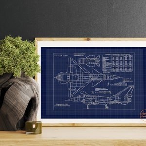 Chengdu J-10 Multirole combat aircraft Blue Print