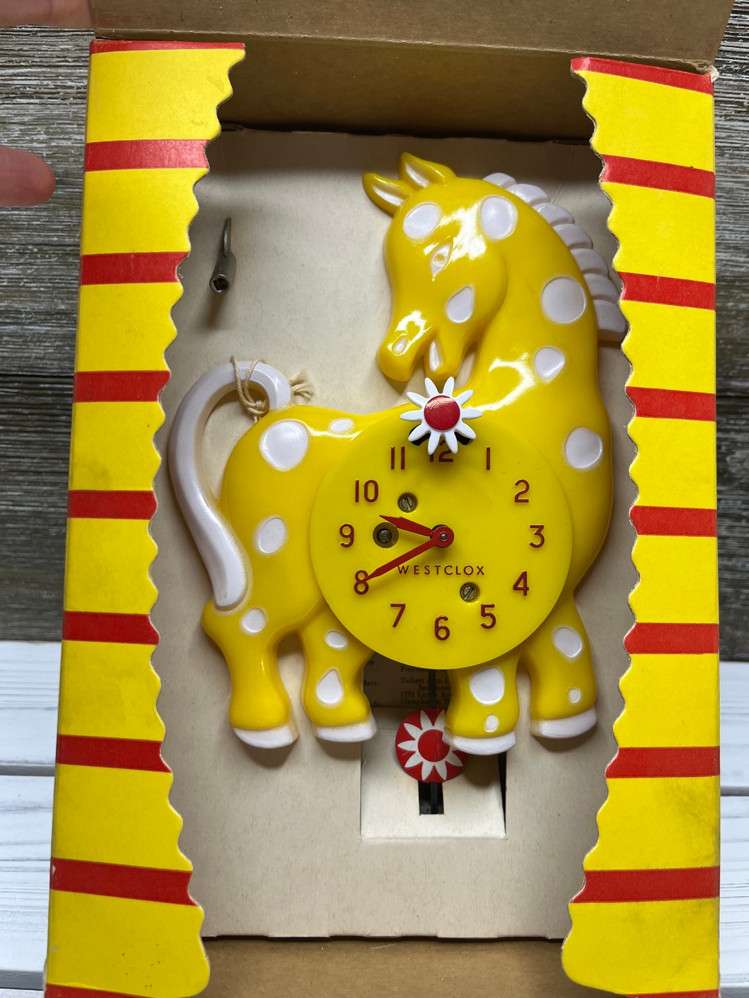 Westclox Calico Horse Clock in Box Etsy